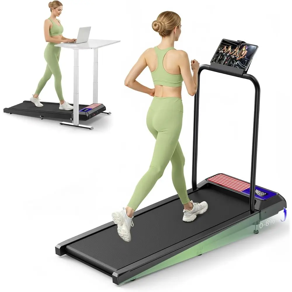Compact Desk Treadmill with 8% Incline, 270 lbs Capacity, LED Display, App & Remote Control
Compact Desk Treadmill with 8% Incline, 270 lbs Capacity, LED Display, App & Remote Control