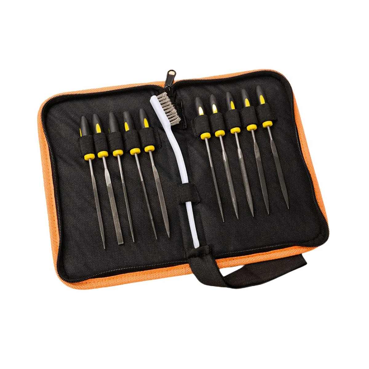 Steel File Set Small Steel File Grinding Tool DIY Tool with Storage Bag and Steel Brush
Steel File Set Small Steel File Grinding Tool DIY Tool with Storage Bag and Steel Brush