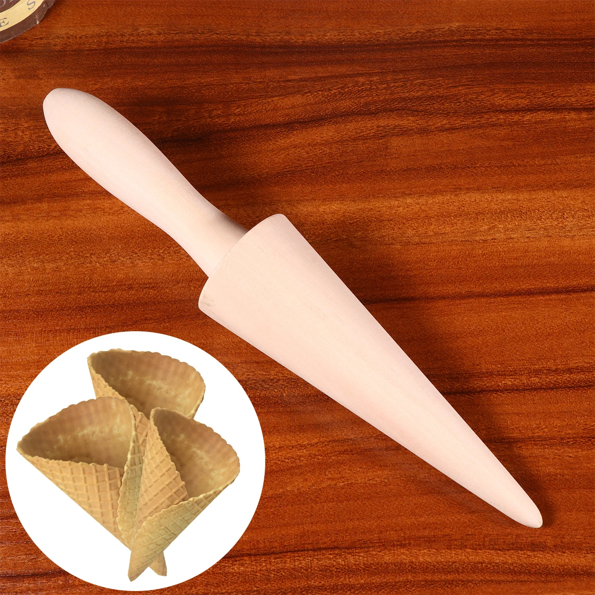 Wooden Ice Cone Mold Dessert Waffle Maker Shaper Roller Kitchen Ice Cone Roll Making Mold Cream Roller Tool Safe Natural Wood
Wooden Ice Cone Mold Dessert Waffle Maker Shaper Roller Kitchen Ice Cone Roll Making Mold Cream Roller Tool Safe Natural Wood