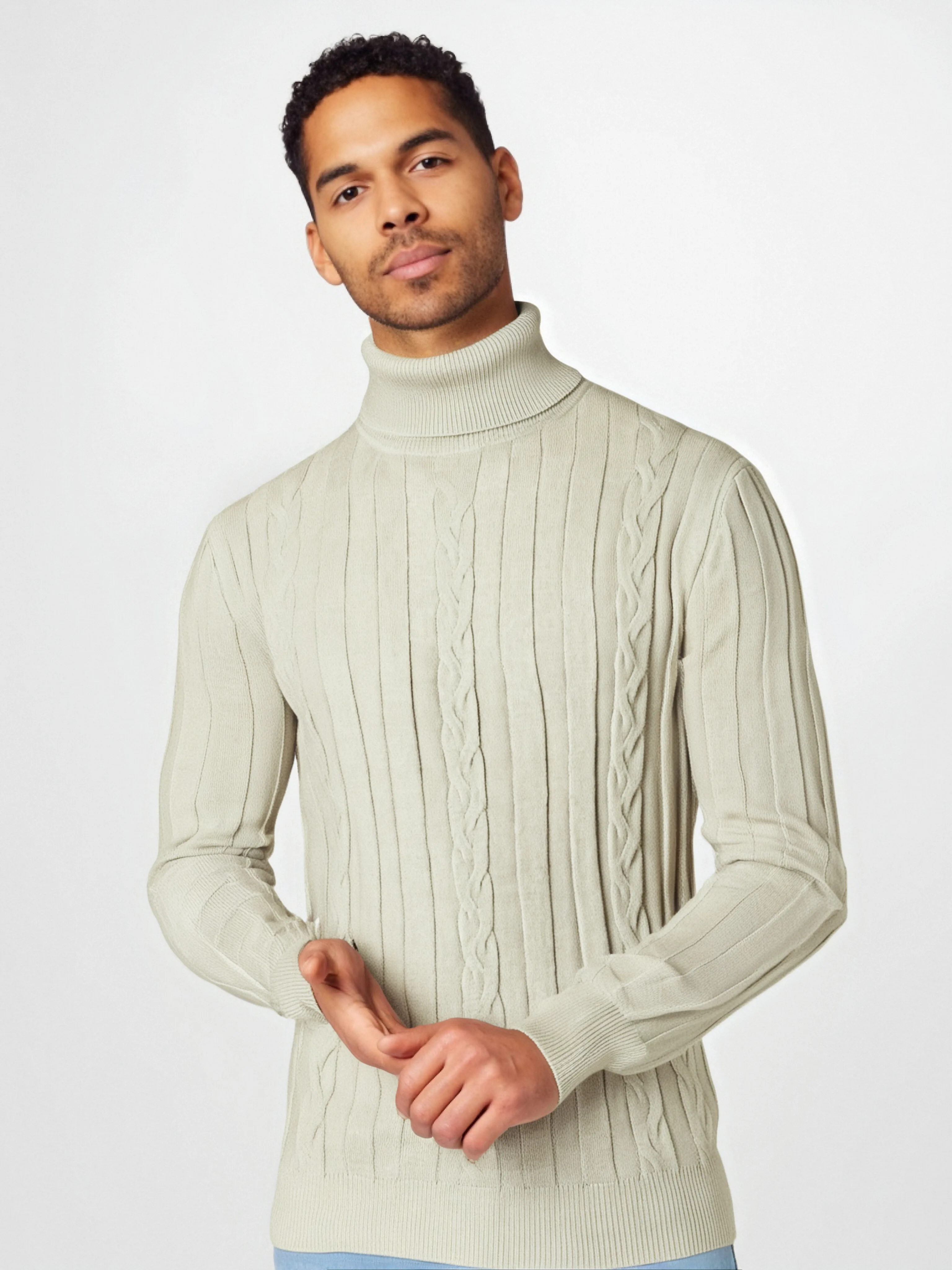 Men Spring Autumn Turtleneck Cable Ribbed Knit Sweater Long Sleeve Slim Fit Business Casual Pullover Knit Tops
Men Spring Autumn Turtleneck Cable Ribbed Knit Sweater Long Sleeve Slim Fit Business Casual Pullover Knit Tops