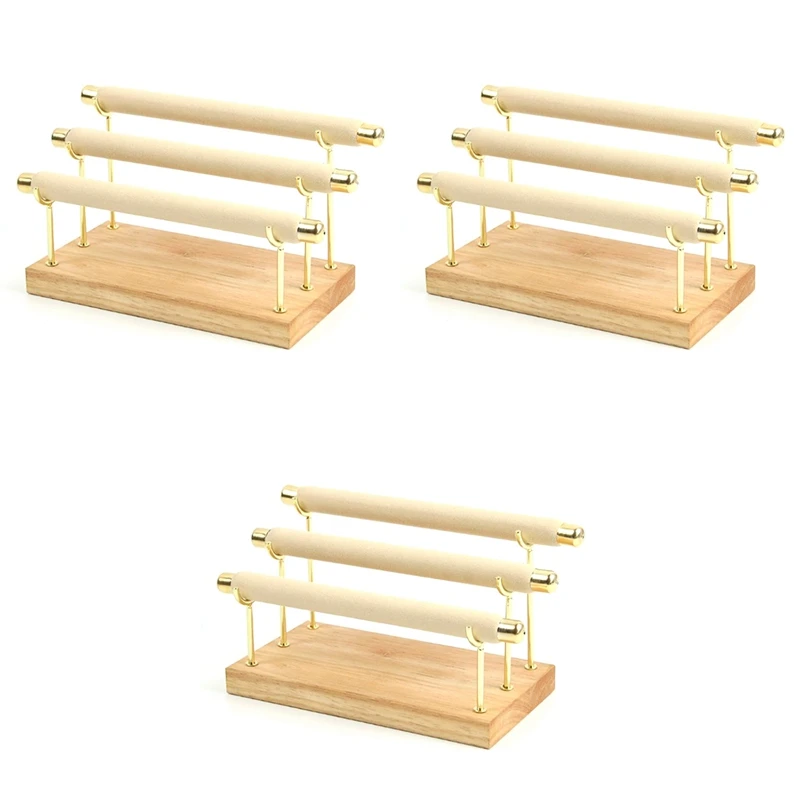 NEW-3X Wooden Jewelry Display Stand Ring Holder T-Bar Display Bracelets Anklets Jewelry Display Stand Packaging Jewelry Tool
NEW-3X Wooden Jewelry Display Stand Ring Holder T-Bar Display Bracelets Anklets Jewelry Display Stand Packaging Jewelry Tool