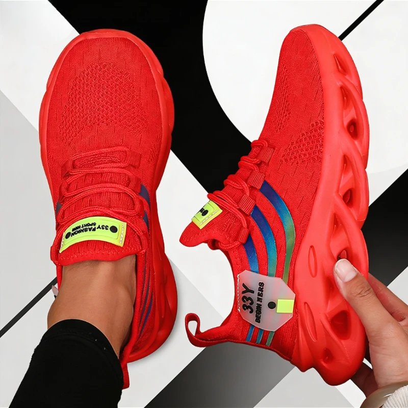 Women's Red Breathable Mesh Shoes Lightweight Non Slip Knit Running Sneakers Trendy Aesthetic Focused Jogging Basketball Shoes
Women's Red Breathable Mesh Shoes Lightweight Non Slip Knit Running Sneakers Trendy Aesthetic Focused Jogging Basketball Shoes