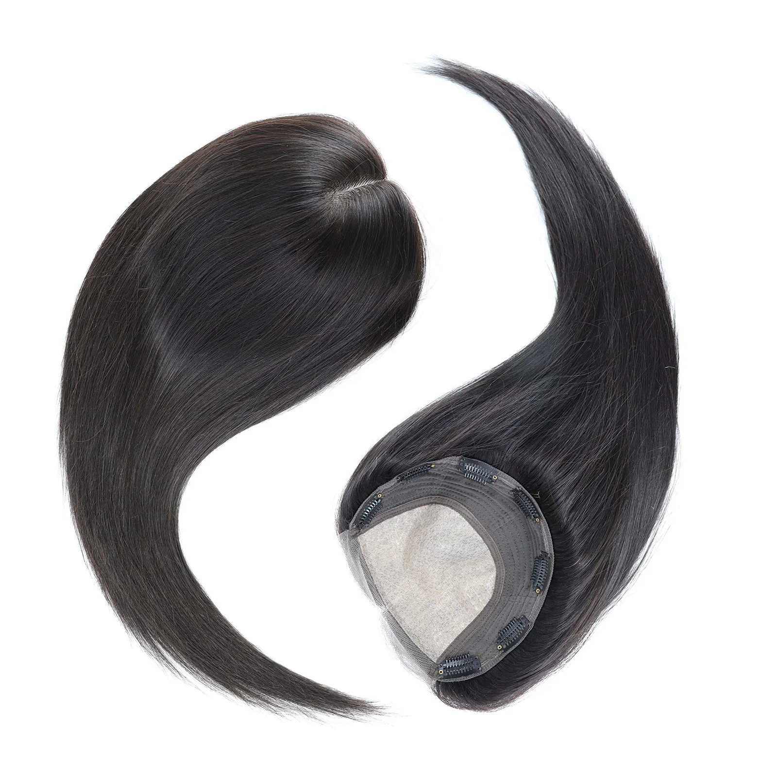Silk Base Human Hair Topper For Women Straight Silk Top Weft Thick Density Transparent Lace with Clips In
Silk Base Human Hair Topper For Women Straight Silk Top Weft Thick Density Transparent Lace with Clips In