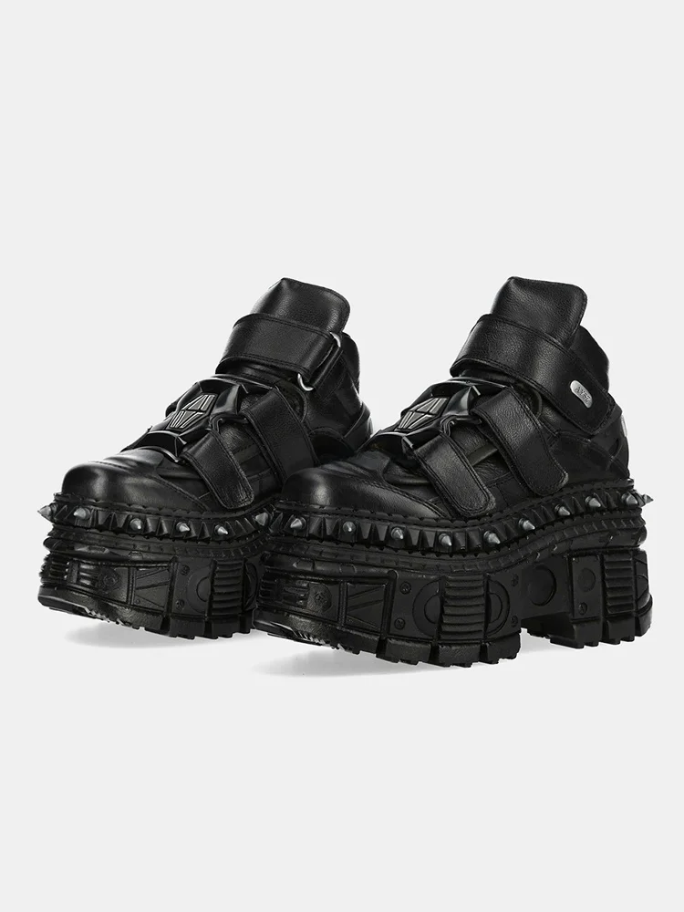 10cm Thick Bottom Rock Metal Dad Shoes Unisex Punk Style High Top Platform Loafers Fashionable Heightening Single Shoes Black
10cm Thick Bottom Rock Metal Dad Shoes Unisex Punk Style High Top Platform Loafers Fashionable Heightening Single Shoes Black