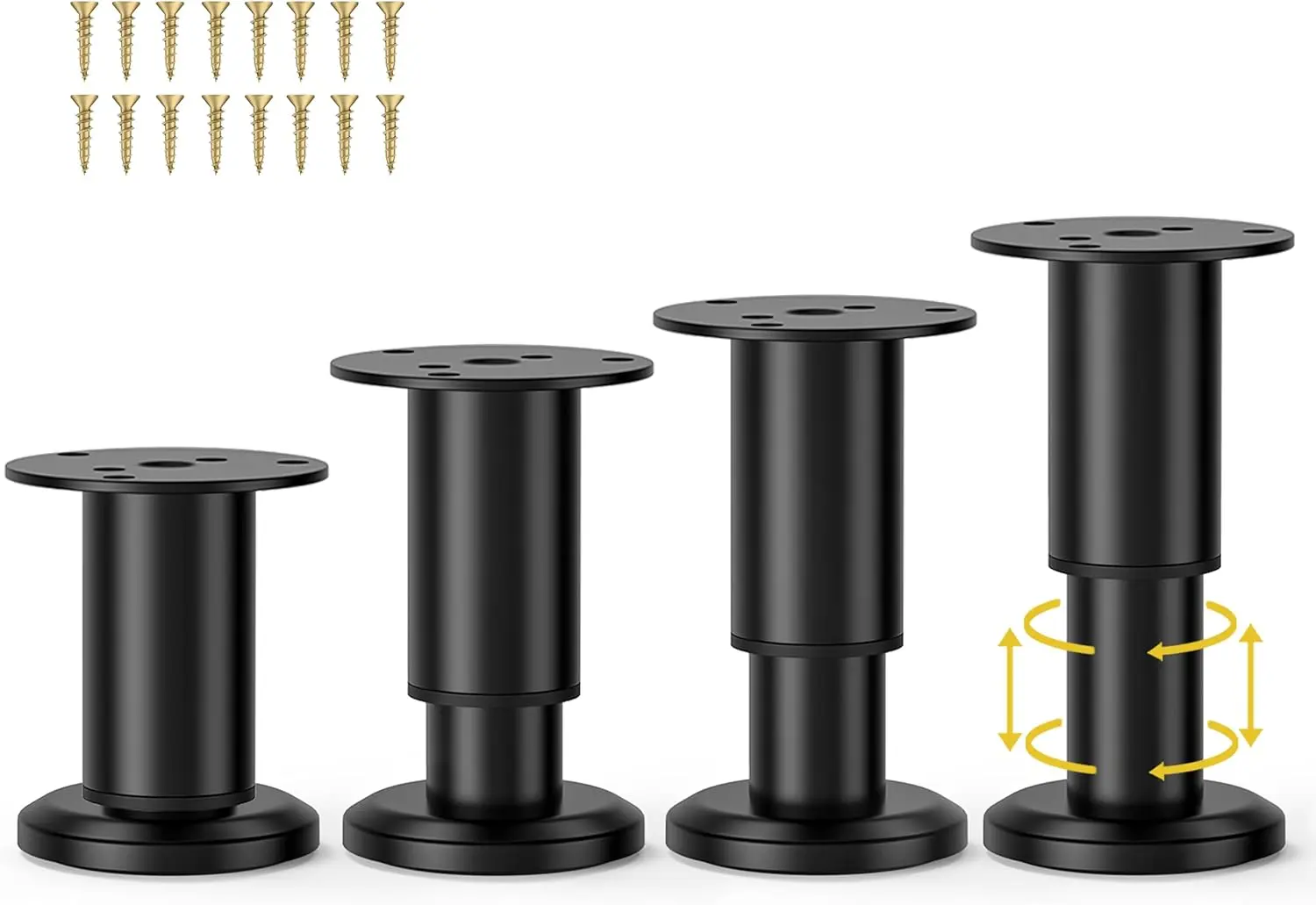 4 Pcs Adjustable Furniture Legs 3.15-4.72 inch, Heavy Duty Metal Bed Support for Sofa, Couch, Chair, Table, Cabinet
4 Pcs Adjustable Furniture Legs 3.15-4.72 inch, Heavy Duty Metal Bed Support for Sofa, Couch, Chair, Table, Cabinet