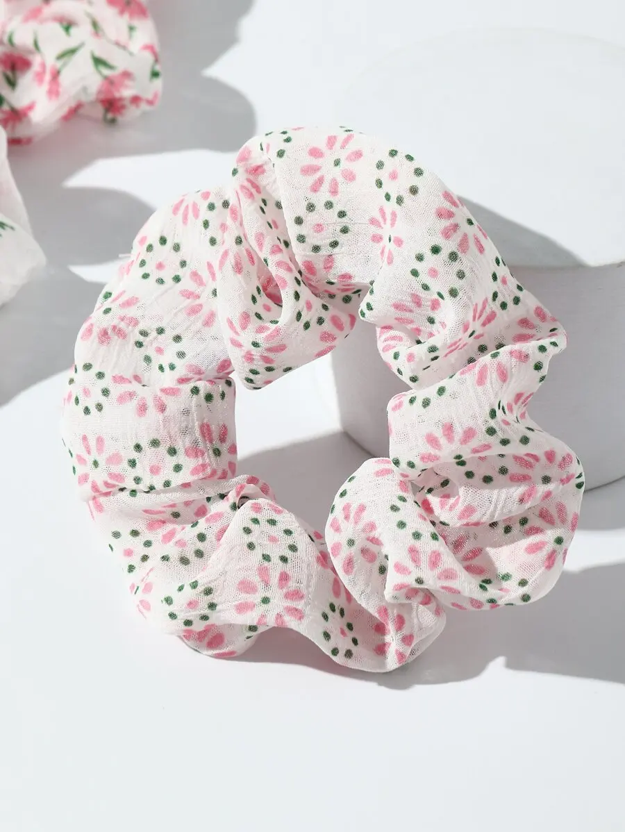 6pcs Women’s Lightweight Floral Scrunchies With Pink Cherry Blossom, Strawberry And Butterfly Prints For Spring Summer Hair
6pcs Women’s Lightweight Floral Scrunchies With Pink Cherry Blossom, Strawberry And Butterfly Prints For Spring Summer Hair