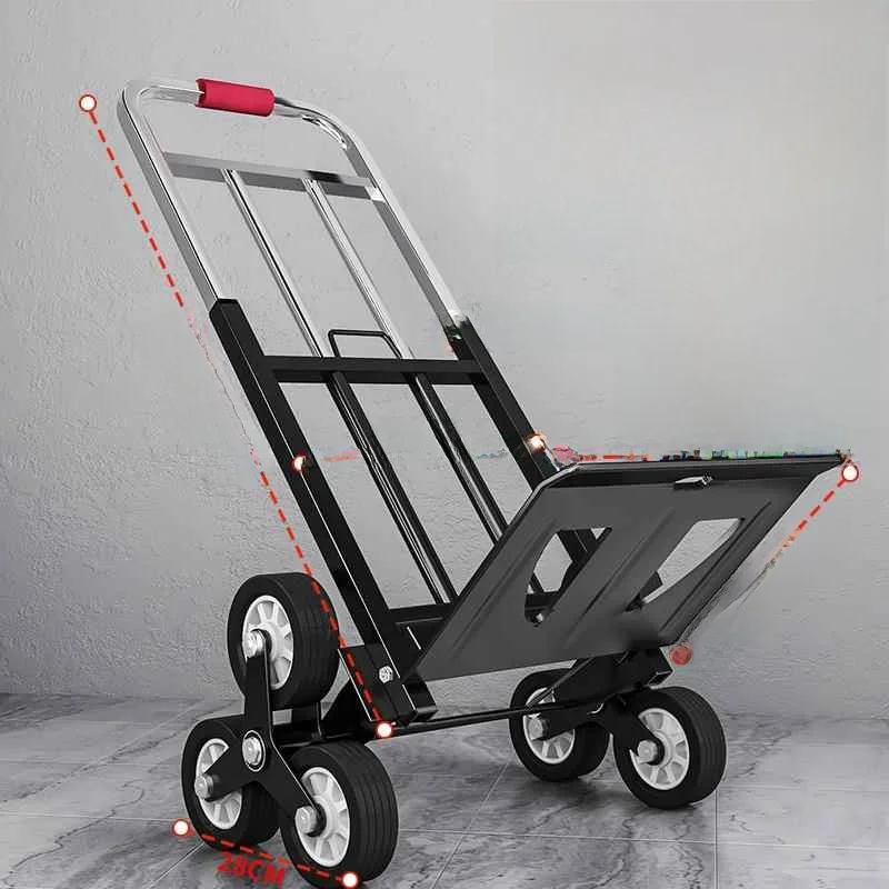 Portable Manual Stair Climbing Hand-Pulled Cargo Cart Non- Moving Vehicle for Home Use And Shopping Stainless Steel
Portable Manual Stair Climbing Hand-Pulled Cargo Cart Non- Moving Vehicle for Home Use And Shopping Stainless Steel