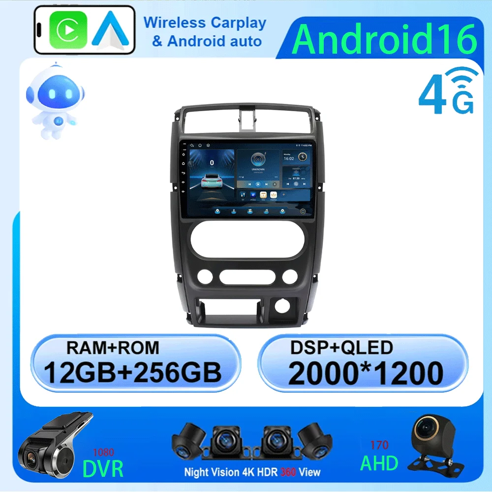 L6PRO Qled 2 din Android 16 Car Radio Multimedia Video Player For Suzuki Jimny 3 2005-2019 Navigator GPS Stero Carplay Auto
L6PRO Qled 2 din Android 16 Car Radio Multimedia Video Player For Suzuki Jimny 3 2005-2019 Navigator GPS Stero Carplay Auto