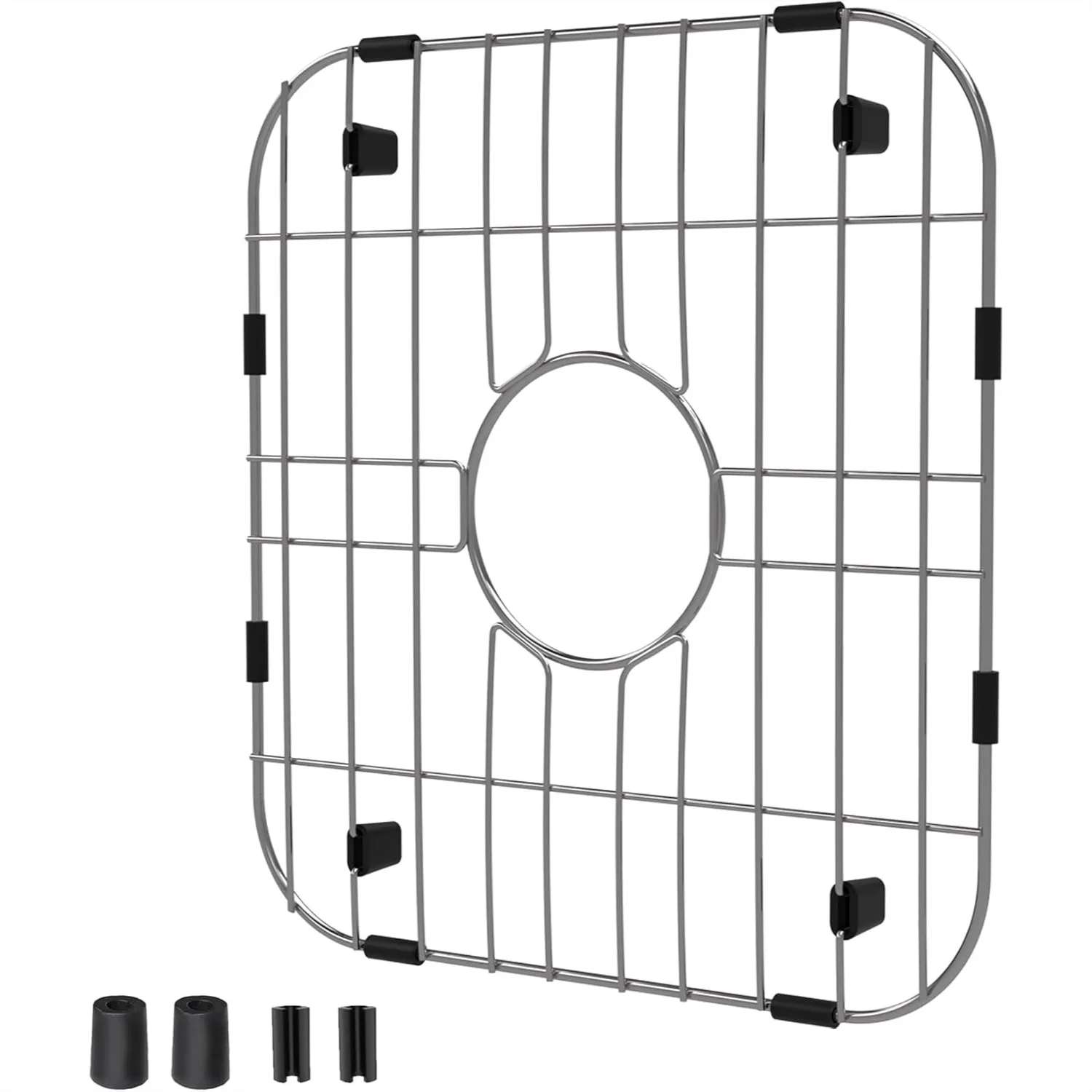 Stainless Steel Sink Protector Grid for Kitchen Sink, 12.25"x11.5" Metal Sink Rack with Center Drain Hole, Heavy Duty Sink Grate
Stainless Steel Sink Protector Grid for Kitchen Sink, 12.25"x11.5" Metal Sink Rack with Center Drain Hole, Heavy Duty Sink Grate