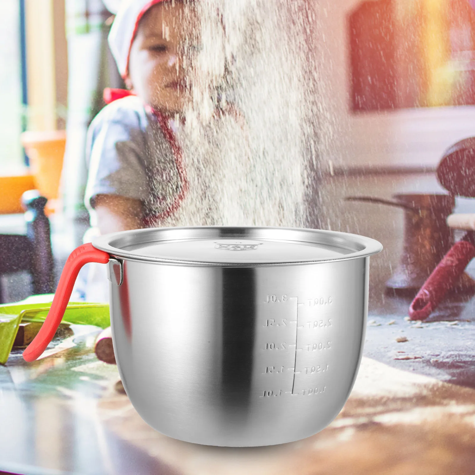 1 set Stainless Steel Mixing Bowl Large Deep Salad Bowl For Whisking Eggs Cream Butter Chocolate Marinated Meat Kitchen Gadget
1 set Stainless Steel Mixing Bowl Large Deep Salad Bowl For Whisking Eggs Cream Butter Chocolate Marinated Meat Kitchen Gadget