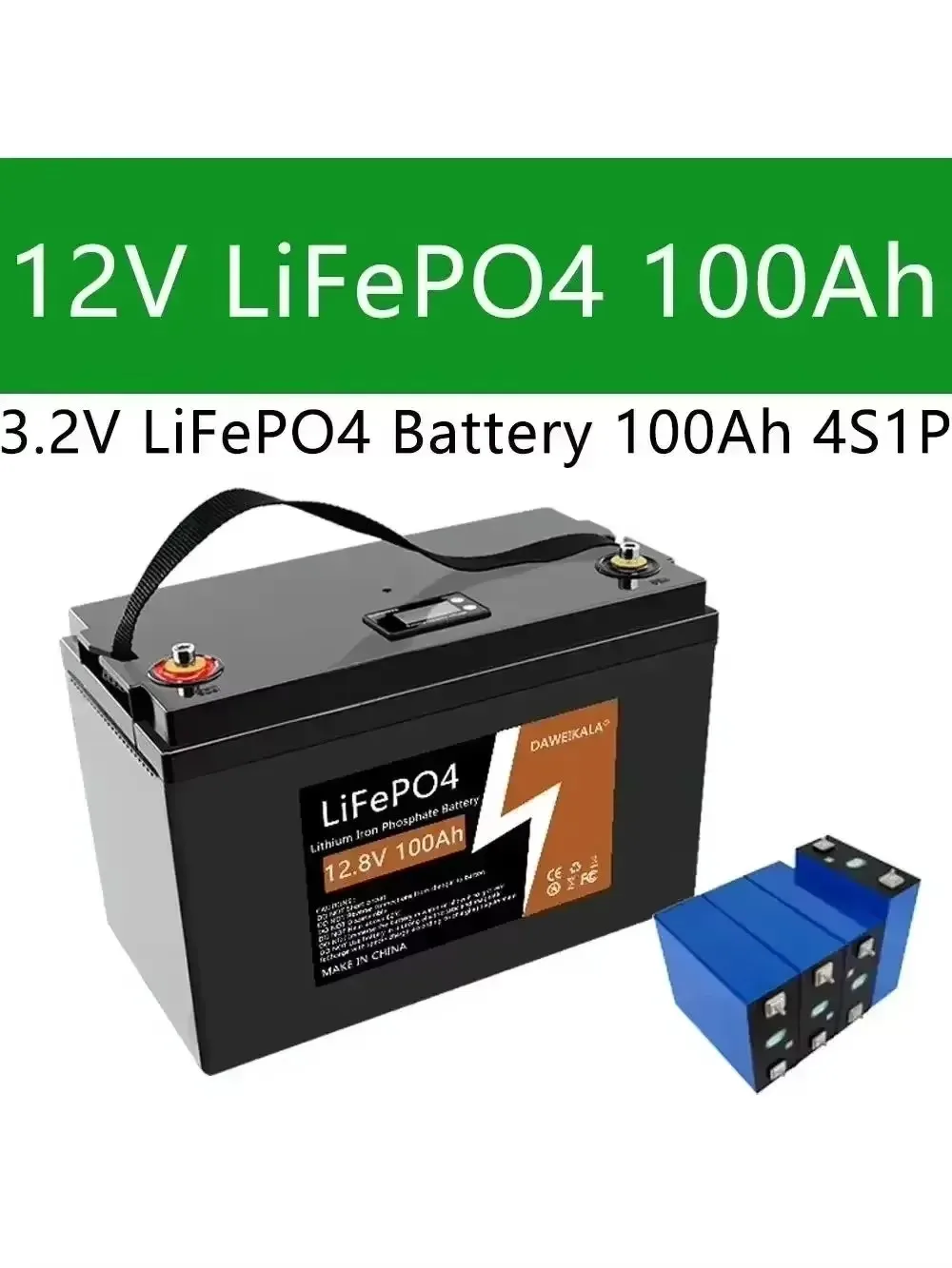 High Capacity 12V 100Ah LifePo4 Battery Pack for Electric Marine Outboard Propulsion Motors, 48V Solar System Power Supply
High Capacity 12V 100Ah LifePo4 Battery Pack for Electric Marine Outboard Propulsion Motors, 48V Solar System Power Supply