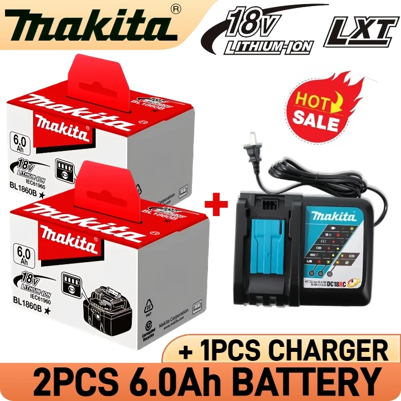 100% Genuine 18V Makita 6Ah/5Ah/3Ah for Makita Battery BL1840 BL1830B BL1850B BL1850 BL1860 BL1815 Replacement Lithium Battery
100% Genuine 18V Makita 6Ah/5Ah/3Ah for Makita Battery BL1840 BL1830B BL1850B BL1850 BL1860 BL1815 Replacement Lithium Battery