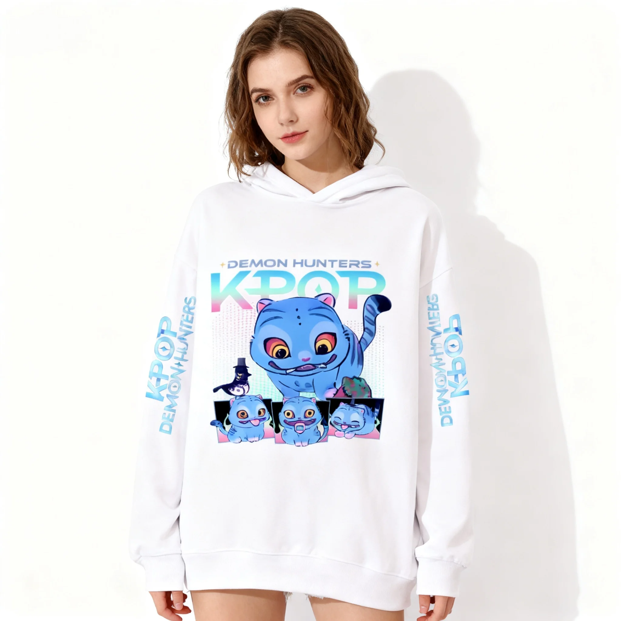 Осенне-зимняя толстовка на молнии, милая крутая ведьма, охотничья команда, фанаты тигра, корейская и американская уличная куртка большого размера для женщин и девочек 
Осенне-зимняя толстовка на молнии, милая крутая ведьма, охотничья команда, фанаты тигра, корейская и американская уличная куртка большого размера для женщин и девочек