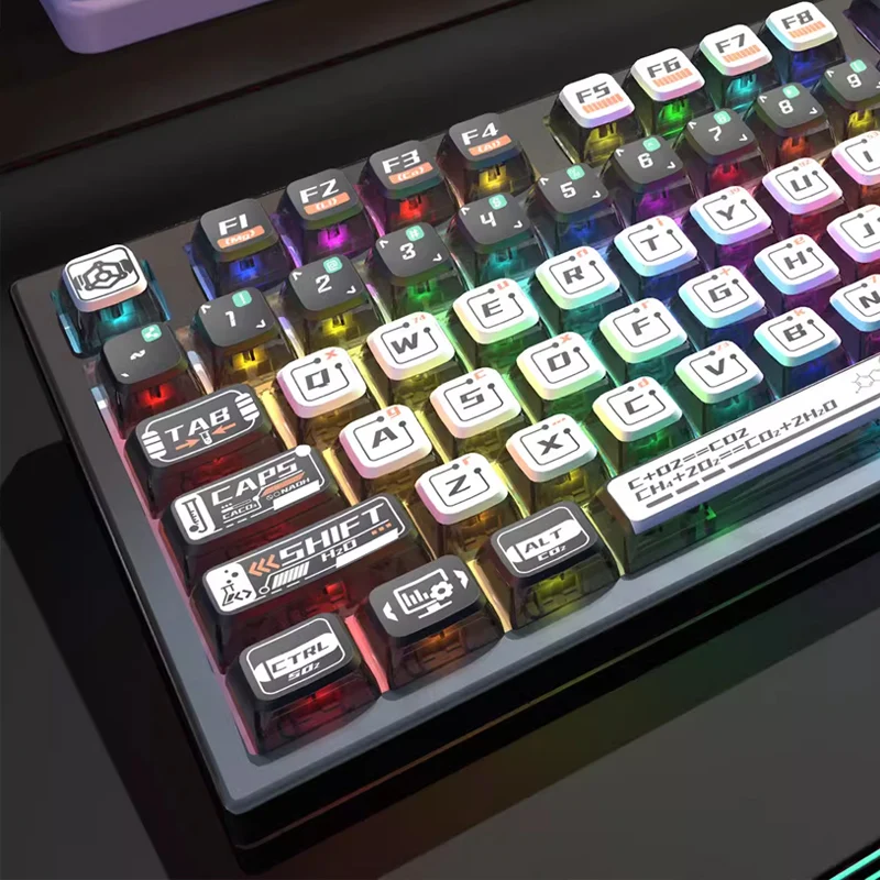 Chemical theme keycap four-sided translucent ASA custom PBT thermal sublimation wooting keyboard cap
Chemical theme keycap four-sided translucent ASA custom PBT thermal sublimation wooting keyboard cap