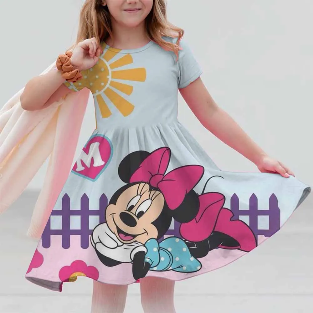 Disney Mickey Mouse Minnie print Girls Dresses Cute Summer Short Sleeve Baby Clothes Birthday Children's Frocks Costume
Disney Mickey Mouse Minnie print Girls Dresses Cute Summer Short Sleeve Baby Clothes Birthday Children's Frocks Costume