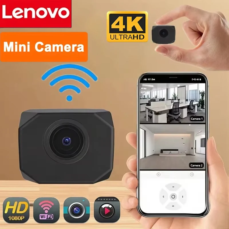 Lenovo 4K HD WiFi Camera AP Hotspot Remote Monitor Small Camcorder Home Security Surveillance Real-time Viewing Smart Camera
Lenovo 4K HD WiFi Camera AP Hotspot Remote Monitor Small Camcorder Home Security Surveillance Real-time Viewing Smart Camera