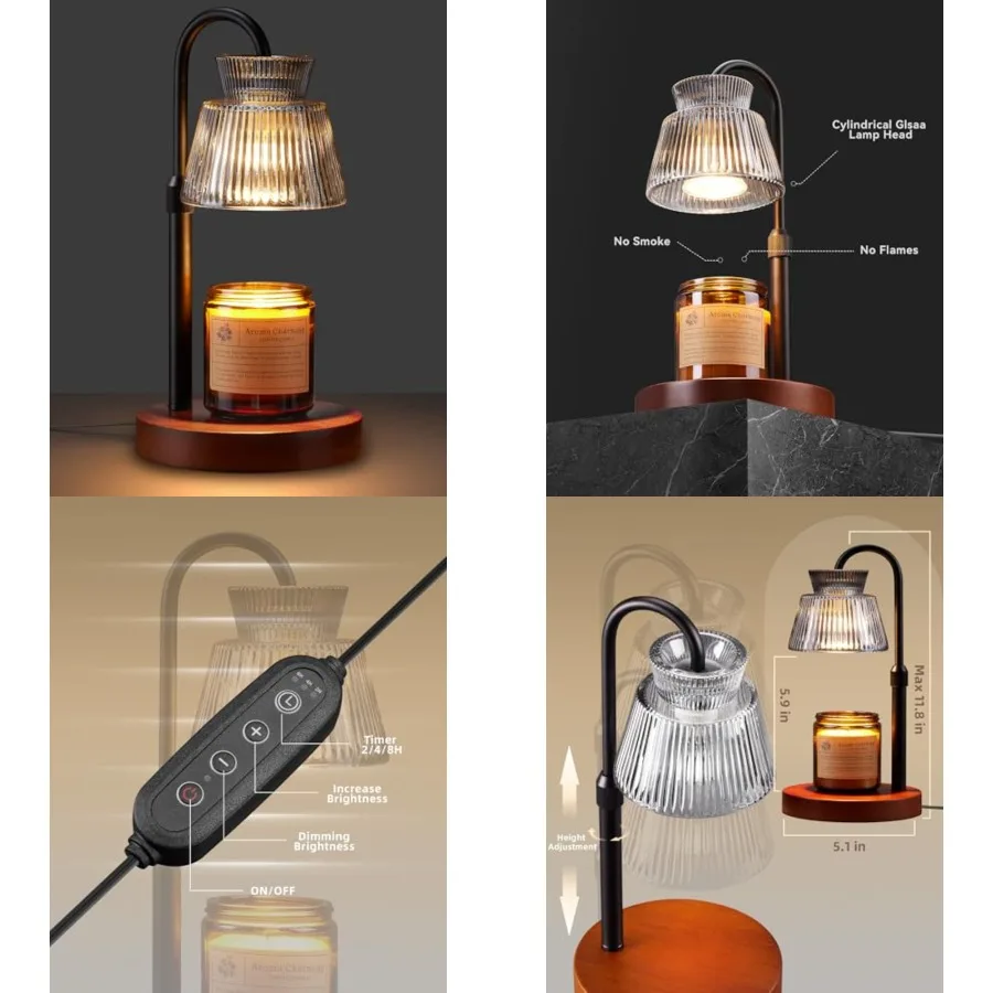 Candle Warmer Lamp with Timer andDimmable Wax Melt Warmer for Scented Jar Candles, 2 Bulbs, Birthday Gifts for Women House Warm
Candle Warmer Lamp with Timer andDimmable Wax Melt Warmer for Scented Jar Candles, 2 Bulbs, Birthday Gifts for Women House Warm