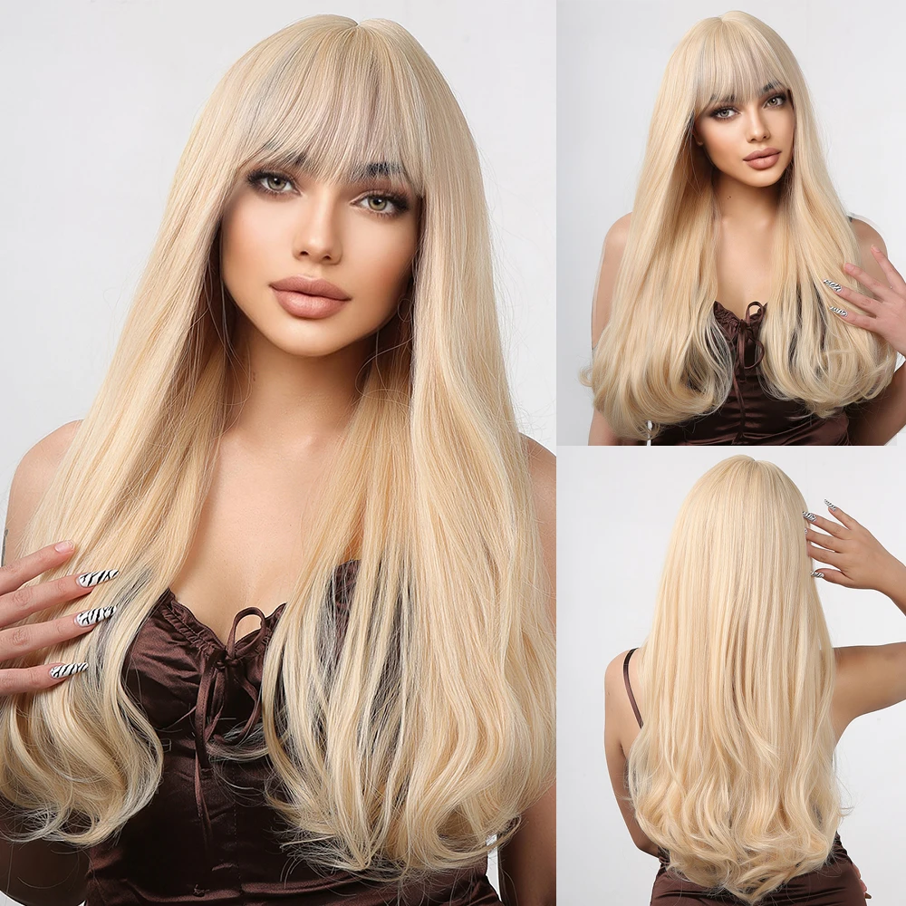 HENRY MARGU Long Natural Wavy Blonde Wigs with Bangs Cosplay Party Lolita Synthetic Wigs for Women Heat Resistant Fiber
HENRY MARGU Long Natural Wavy Blonde Wigs with Bangs Cosplay Party Lolita Synthetic Wigs for Women Heat Resistant Fiber