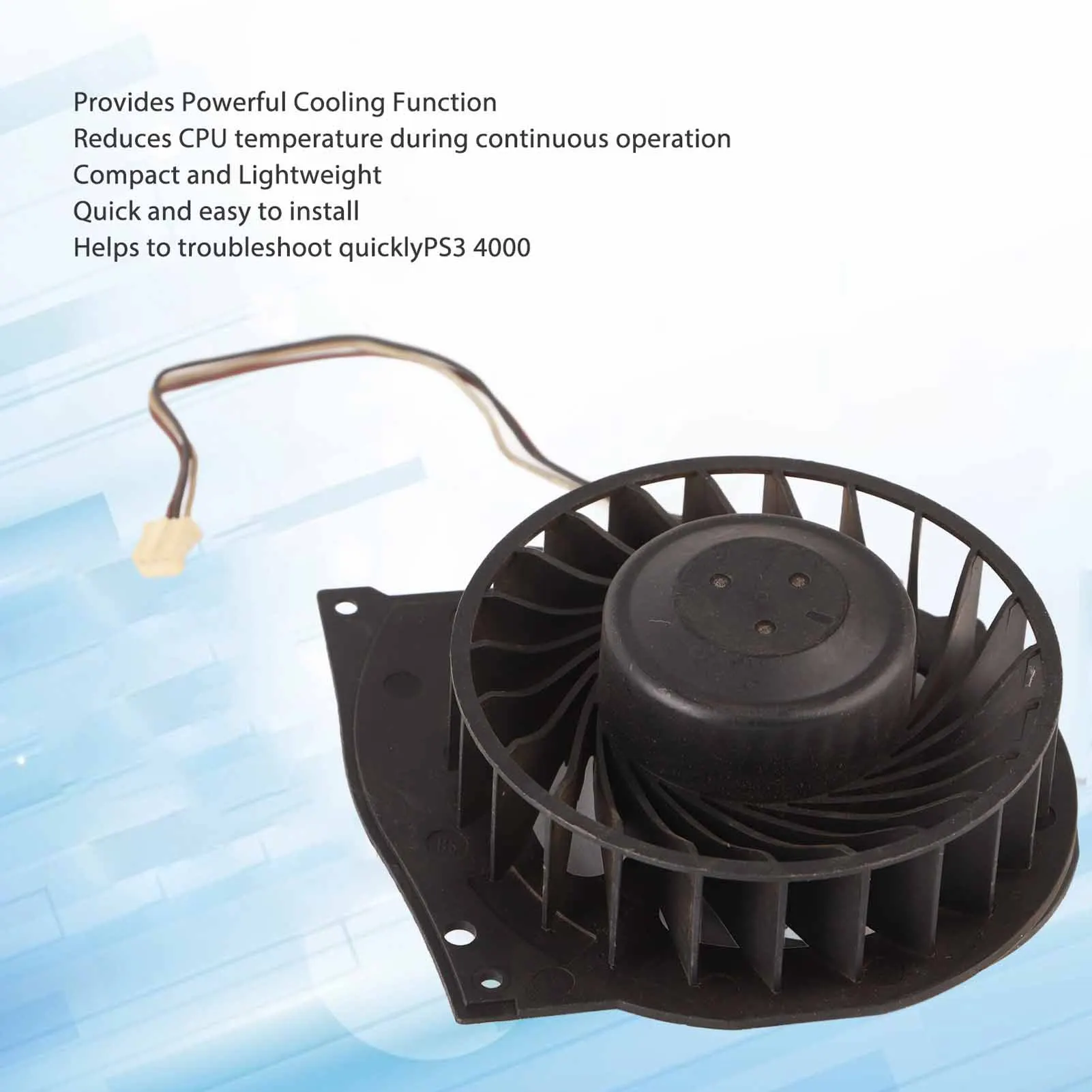 Game Console Cooling Fan Internal Cooling Fan for PS3 3 Pin Connector Game Console Internal Cooling Fan for Sony PS3 4000
Game Console Cooling Fan Internal Cooling Fan for PS3 3 Pin Connector Game Console Internal Cooling Fan for Sony PS3 4000