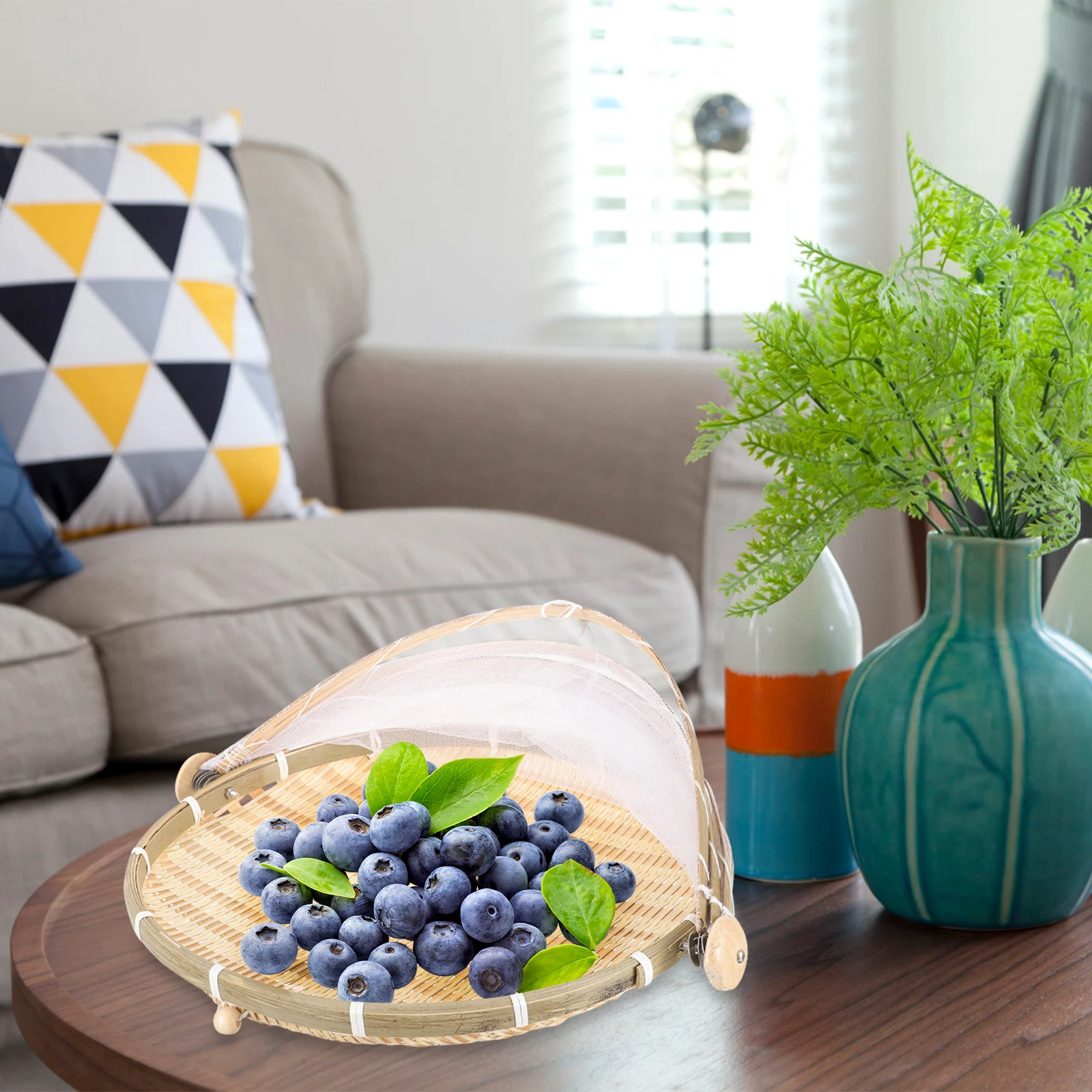 Bamboo Storage Basket Woven Food Tent Basket Mesh Cover Bread Fruit Serving Tray for Picnic Kitchen Bread Baskets for Serving 
Bamboo Storage Basket Woven Food Tent Basket Mesh Cover Bread Fruit Serving Tray for Picnic Kitchen Bread Baskets for Serving