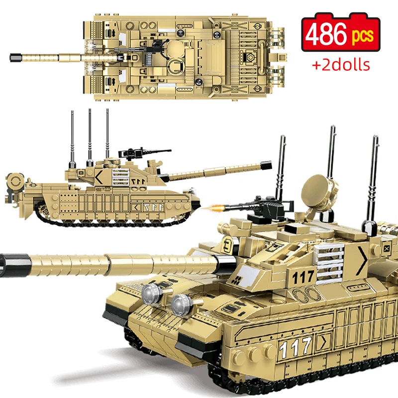 486PCS WW2 Military Tank Car Model Building Blocks City Army Panzer Vehicle Soldier Figures Bricks For Boy Children Toys Gifts
486PCS WW2 Military Tank Car Model Building Blocks City Army Panzer Vehicle Soldier Figures Bricks For Boy Children Toys Gifts