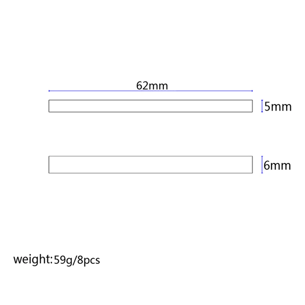8pcs 62X6X5Mm Rubber Bar Magnet Electric Guitar Humbucker Pickup Black Durable Magnetic Stability Pickup Parts Guitar 
8pcs 62X6X5Mm Rubber Bar Magnet Electric Guitar Humbucker Pickup Black Durable Magnetic Stability Pickup Parts Guitar