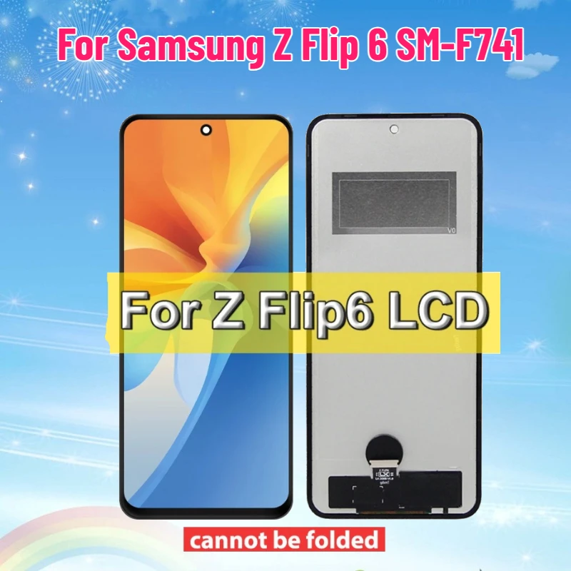 TFT Screen For Samsung Z Flip 6 SM-F741 LCD Display Touch Screen Digitizer Assembly Replacement For Samsung Z Flip6 Screen
TFT Screen For Samsung Z Flip 6 SM-F741 LCD Display Touch Screen Digitizer Assembly Replacement For Samsung Z Flip6 Screen