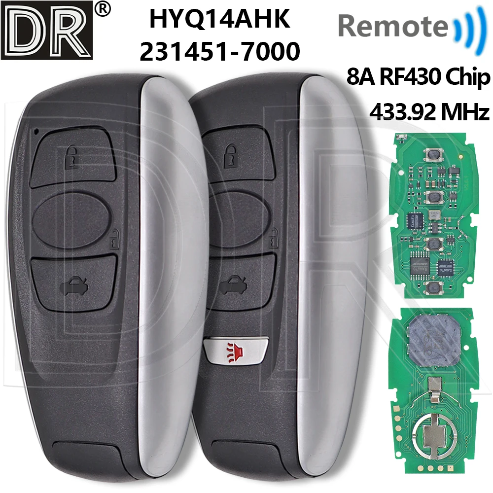 Great HYQ14AHK Board 231451-7000 8A Chip 433.92MHz Proximity Car Remote Key For Subaru Ascent Legacy WRX Prox Forester Impreza
Great HYQ14AHK Board 231451-7000 8A Chip 433.92MHz Proximity Car Remote Key For Subaru Ascent Legacy WRX Prox Forester Impreza