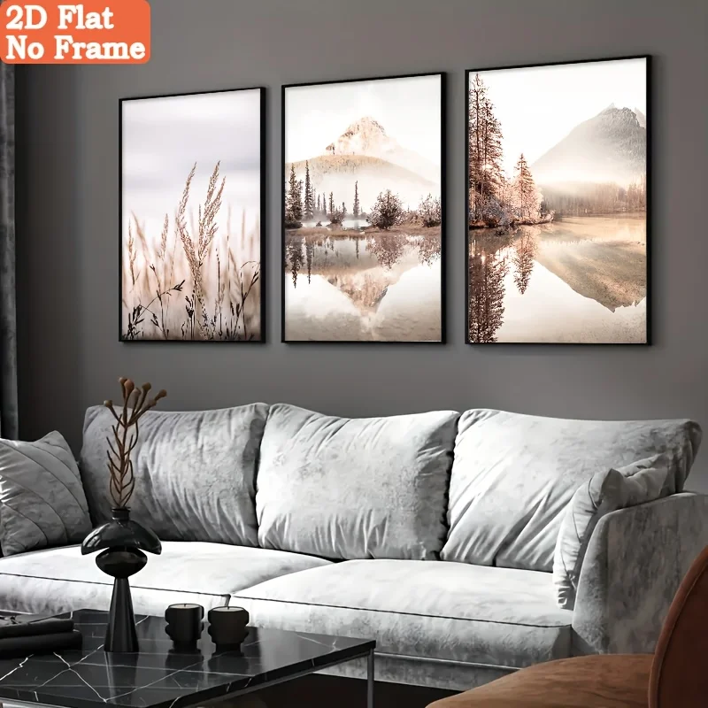3PCS Neutral Beige Mountain Lake Canvas Wall Art Set Pampas Grass and Forest Prints Posters Minimalist Nature Landscape Unframed
3PCS Neutral Beige Mountain Lake Canvas Wall Art Set Pampas Grass and Forest Prints Posters Minimalist Nature Landscape Unframed