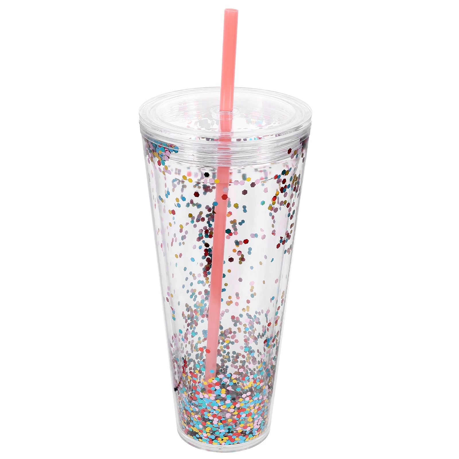 Double Layer Sequins Cup 710ml Portable Water Bottle Coffee Tea Milk Juice Iced Drinks Travel Mug Straw Tumbler Mixed Color 
Double Layer Sequins Cup 710ml Portable Water Bottle Coffee Tea Milk Juice Iced Drinks Travel Mug Straw Tumbler Mixed Color