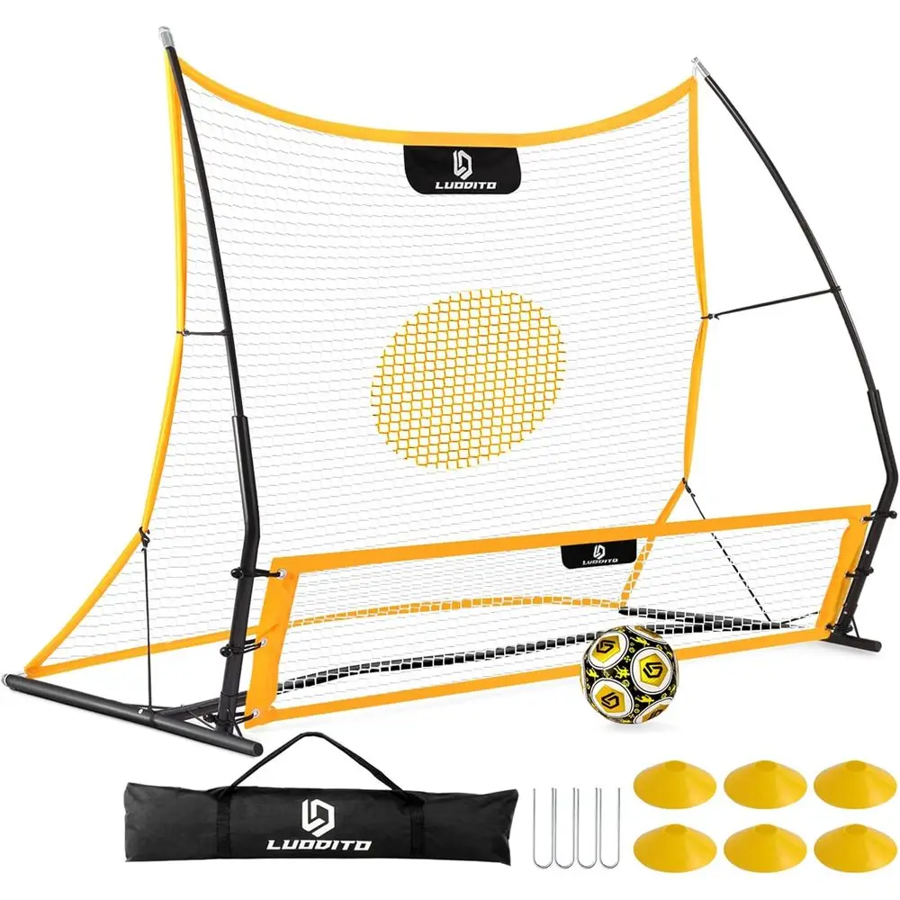 Versatile Soccer Training Net, 2-in-1 Practice Tool, Solo Passing and Volley Control, Portable with Carry Bag and Accessories
Versatile Soccer Training Net, 2-in-1 Practice Tool, Solo Passing and Volley Control, Portable with Carry Bag and Accessories