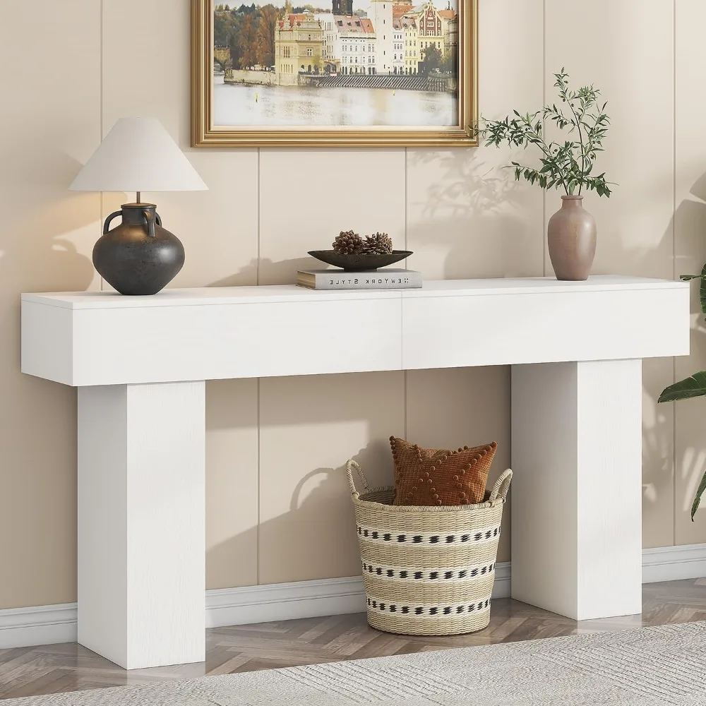 63 Inch Long Console Table for Entryway, Farmhouse Wood Rectangular Sofa Table Behind Couch Table, Narrow Entryway Table for Liv
63 Inch Long Console Table for Entryway, Farmhouse Wood Rectangular Sofa Table Behind Couch Table, Narrow Entryway Table for Liv