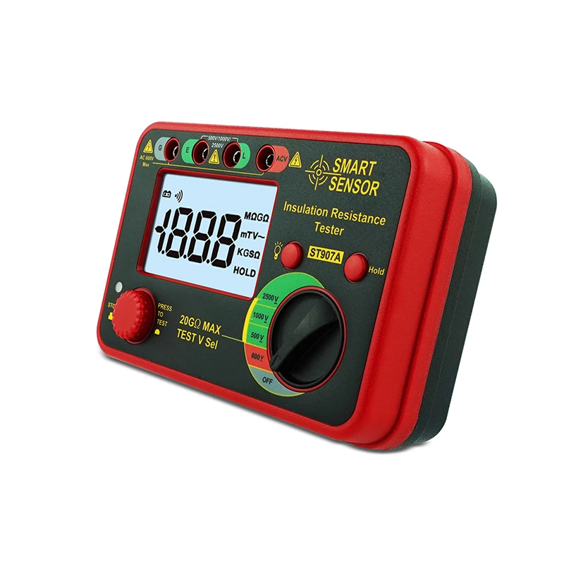 ST907A Megohmmeter 500V 1000V 2500V Electronic Swing Meter Insulation Resistance Tester Smart Sensor
ST907A Megohmmeter 500V 1000V 2500V Electronic Swing Meter Insulation Resistance Tester Smart Sensor