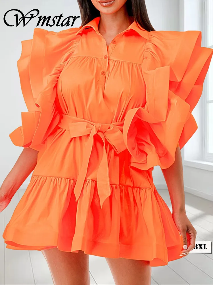 Wmstar Dresses for Women Party Puff Sleeve Sweet Elegant Sweet Midi Dress New Summer Clothes Wholesale Dropshipping with Bandage
Wmstar Dresses for Women Party Puff Sleeve Sweet Elegant Sweet Midi Dress New Summer Clothes Wholesale Dropshipping with Bandage