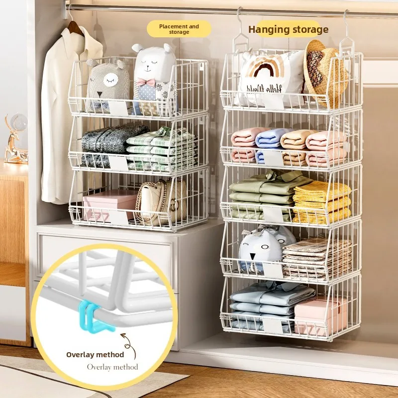 New model Wardrobe Storage Rack Suspended Layered Shelf Clothes Bags Organizing Basket Foldable Disassembly Storage Basket
New model Wardrobe Storage Rack Suspended Layered Shelf Clothes Bags Organizing Basket Foldable Disassembly Storage Basket