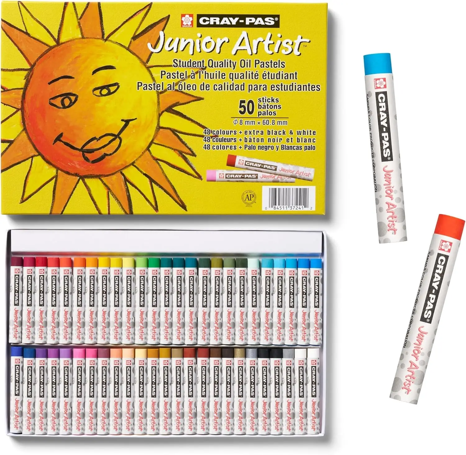 50-Count Oil Pastels for Artists, Smooth & Blendable, Non-Toxic, Assorted Colors
50-Count Oil Pastels for Artists, Smooth & Blendable, Non-Toxic, Assorted Colors