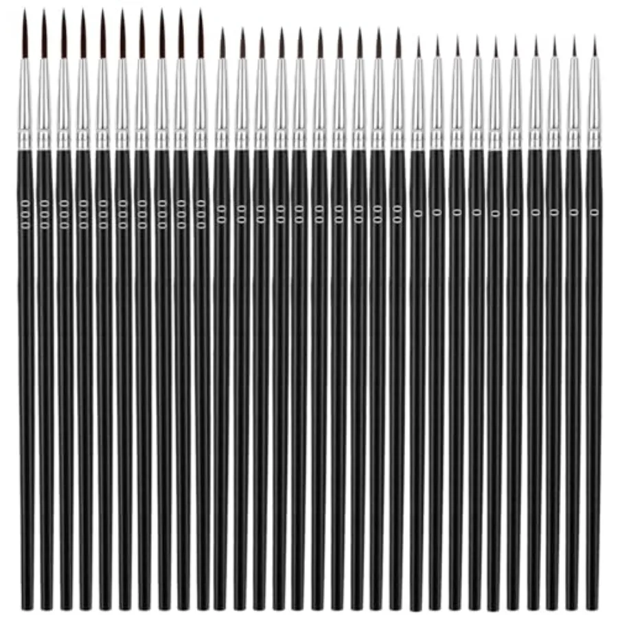 Tiny Detail Paint Brushes 30 Pcs Fine Paint Brushes Set with 3 Size #0#00#000 Liner Brush for Miniature 40k Model Crafts Waterc
Tiny Detail Paint Brushes 30 Pcs Fine Paint Brushes Set with 3 Size #0#00#000 Liner Brush for Miniature 40k Model Crafts Waterc
