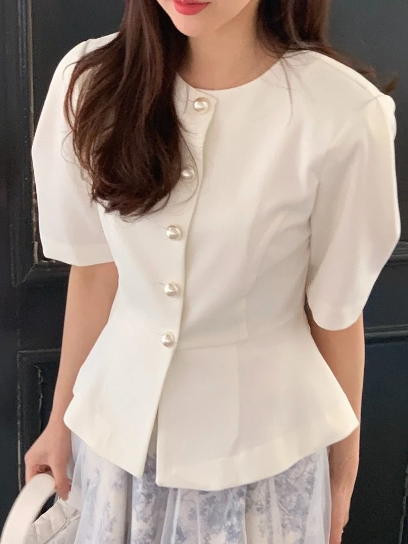 Ele Chic Women's ort Sve Bubble Sve Jaet round Ne Single Button Waist Cinched Luxury Feel Spring Faion Oute...
Ele Chic Women's ort Sve Bubble Sve Jaet round Ne Single Button Waist Cinched Luxury Feel Spring Faion Oute...