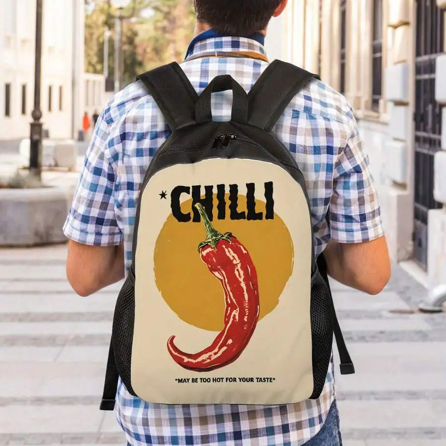 Spicy Chilli Print Backpack With Zipper Closure Large Capacity Casual Travel Bag
Spicy Chilli Print Backpack With Zipper Closure Large Capacity Casual Travel Bag