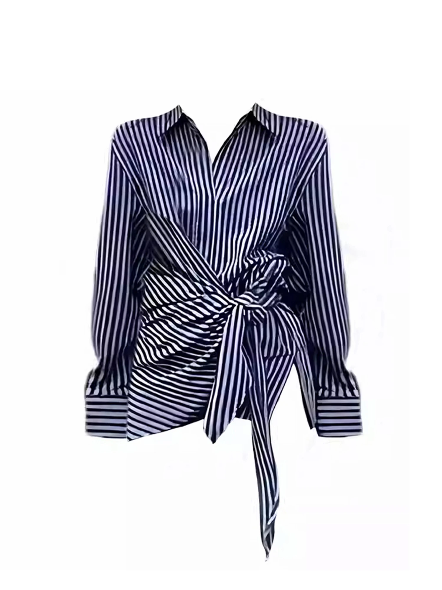 Women's Blue Striped Lace-up Shirts Blouses Y2k 90s Vintage Elegant 2000s Long Sleeve Shirt Fashion Oversize Clothes 2025 Autumn
Women's Blue Striped Lace-up Shirts Blouses Y2k 90s Vintage Elegant 2000s Long Sleeve Shirt Fashion Oversize Clothes 2025 Autumn