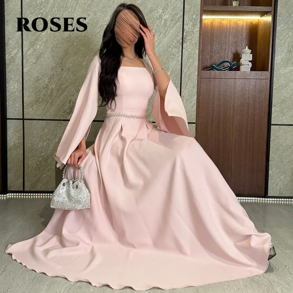 ROSES Saudi Arabia Pink Prom Dress Square Neck Formal Party Gown for Woman Evening Party Dresses فساتين السهرة Customized
ROSES Saudi Arabia Pink Prom Dress Square Neck Formal Party Gown for Woman Evening Party Dresses فساتين السهرة Customized