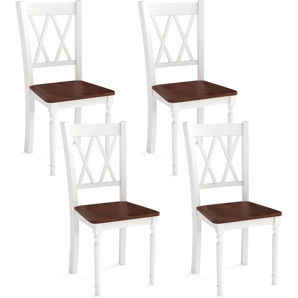 Set of 4 Wooden Dining Chairs with Ergonomic Design and High Backrest, Suitable for Kitchen, Dining Room, and Living Room, Walnu
Set of 4 Wooden Dining Chairs with Ergonomic Design and High Backrest, Suitable for Kitchen, Dining Room, and Living Room, Walnu
