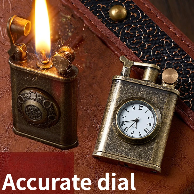Creative Rotating Pressure Reducing Retro Grinding Wheel Ignition Pure Copper Lighter Men's Gift Cigarette Accessorie
Creative Rotating Pressure Reducing Retro Grinding Wheel Ignition Pure Copper Lighter Men's Gift Cigarette Accessorie