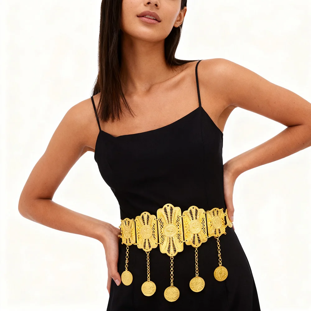 Golden Hollow Geometry Coins Chain Metal Belt Female Body Jewelry Fashion Morocco Turkey Kurds Arab Ethnic Waist Belly Accessory
Golden Hollow Geometry Coins Chain Metal Belt Female Body Jewelry Fashion Morocco Turkey Kurds Arab Ethnic Waist Belly Accessory