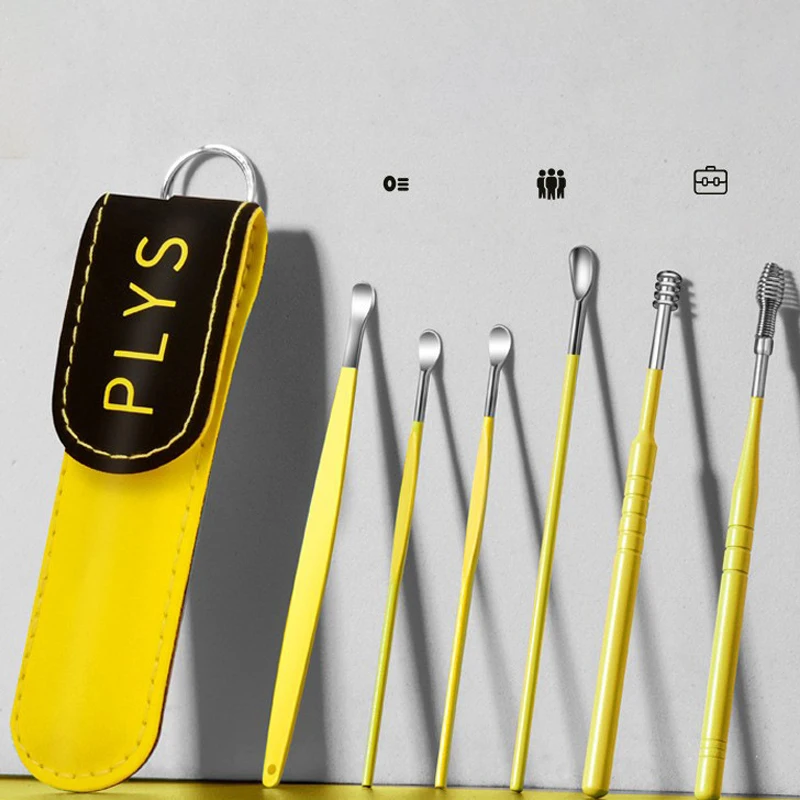 6Pcs Earwax Curette Removal Kit Ear Wax Cleanser Remover Ear Pick Tool Reusable Ear Cleaner Stainless Steel/ABS Earpick Cleaning
6Pcs Earwax Curette Removal Kit Ear Wax Cleanser Remover Ear Pick Tool Reusable Ear Cleaner Stainless Steel/ABS Earpick Cleaning