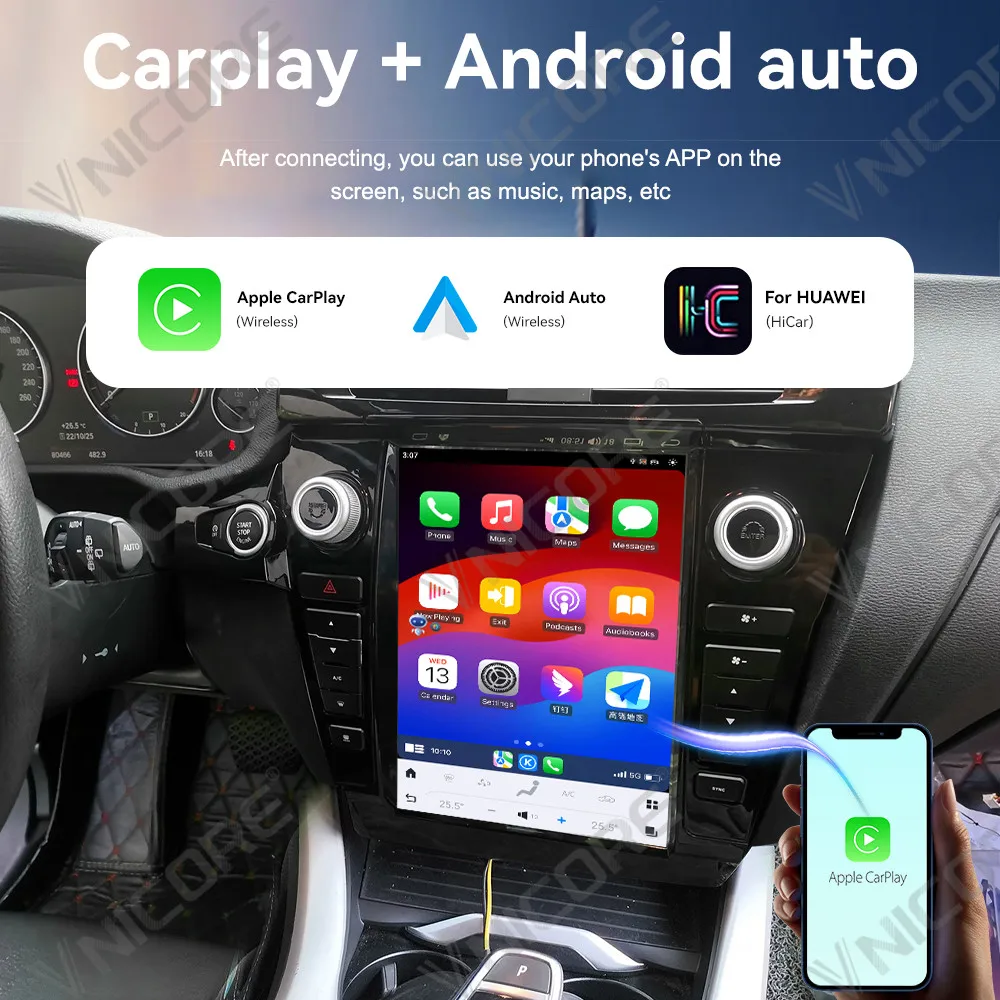 Wireless Carplay 12.1 Inch Screen Car Radio For BMW X3 2014-2016 car Android 14 Multimedia Player GPS Navigation Head Unit Auto
Wireless Carplay 12.1 Inch Screen Car Radio For BMW X3 2014-2016 car Android 14 Multimedia Player GPS Navigation Head Unit Auto