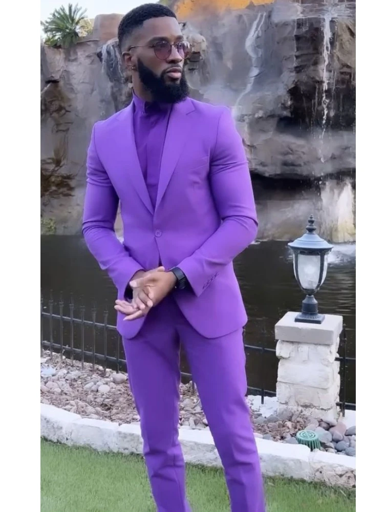 New Fashion Purple Male Suits Slim Fit Casual Notched Lapel 2 Pieces Best Men Groom Wedding Party Suits Costume Homme Mariage
New Fashion Purple Male Suits Slim Fit Casual Notched Lapel 2 Pieces Best Men Groom Wedding Party Suits Costume Homme Mariage