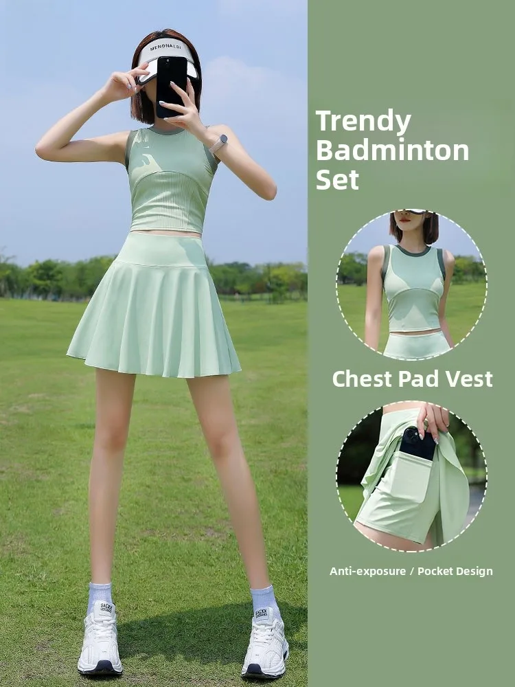Women's Sportswear Set Summer New Training Running Badminton Tennis Fitn Clothes Qui Dry Yoga ort Skirt Gym Outfit
Women's Sportswear Set Summer New Training Running Badminton Tennis Fitn Clothes Qui Dry Yoga ort Skirt Gym Outfit