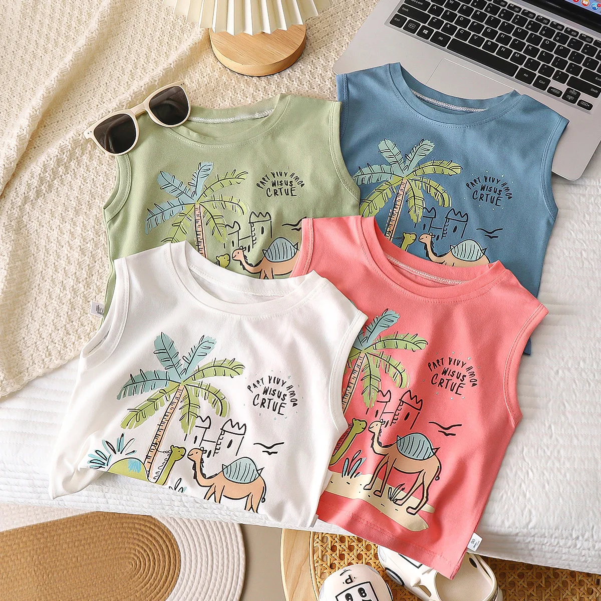 Kids Cartoon Tank Sleeveless Top Children Breathable Cotton T-shirt Vest Summer New Fashion Clothing
Kids Cartoon Tank Sleeveless Top Children Breathable Cotton T-shirt Vest Summer New Fashion Clothing