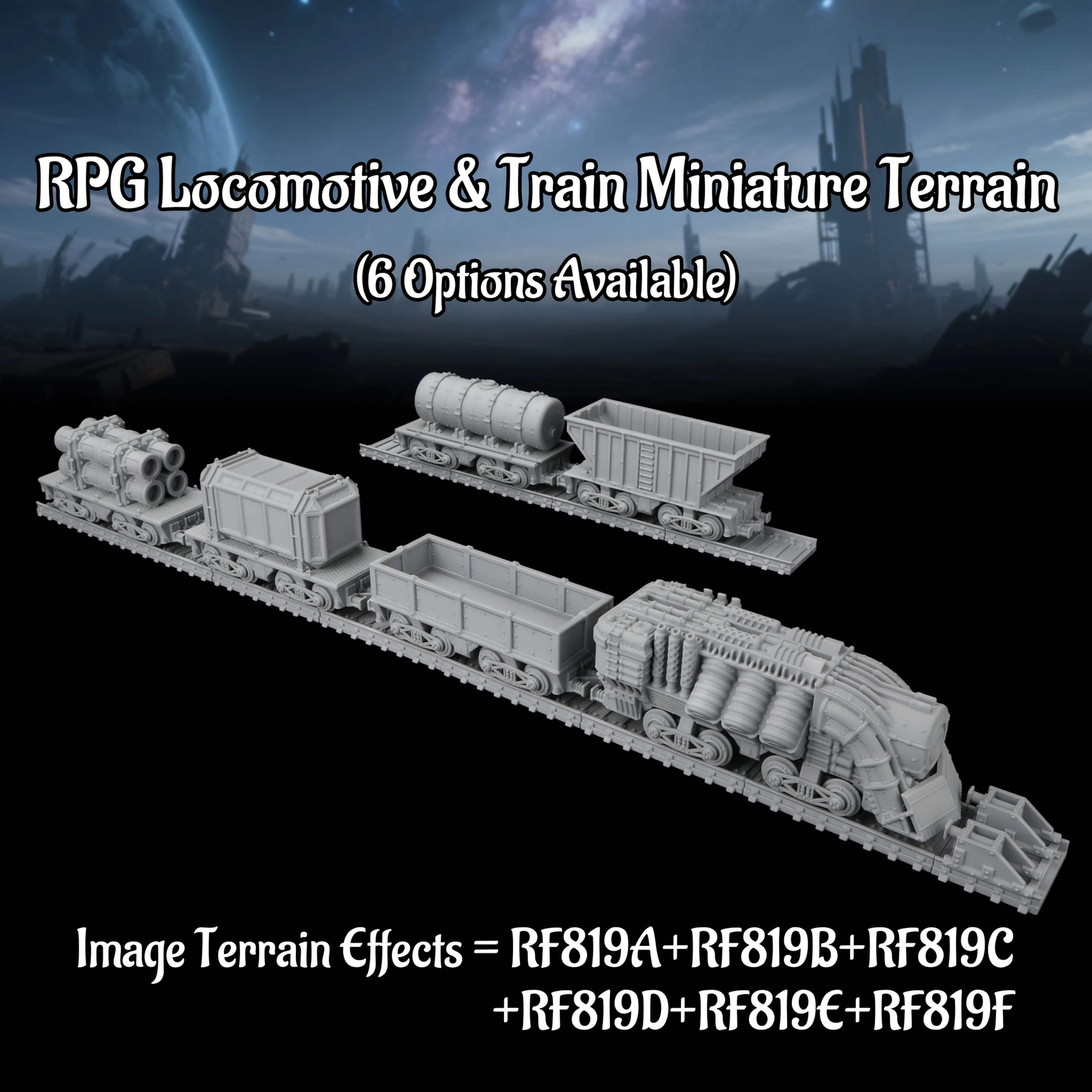 RPG Miniature Industrial Train Terrain Models for TTRPG Railroad Scenery Creation, Urban Supply Lines Steampunk Game Accessories
RPG Miniature Industrial Train Terrain Models for TTRPG Railroad Scenery Creation, Urban Supply Lines Steampunk Game Accessories
